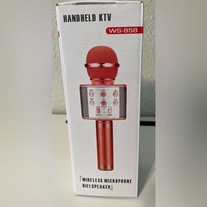 Pink Wireless Microphone Wifi Speaker